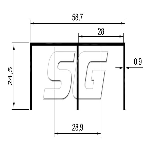 SG3010 TRILHO DUPLO SUP FOSCO 3,00MTS