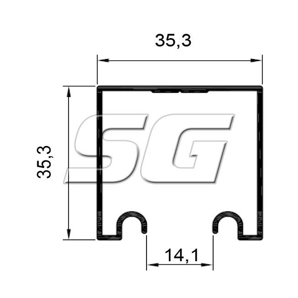 SG3064 TRILHO PANTOGRAFICO 3,00MTS