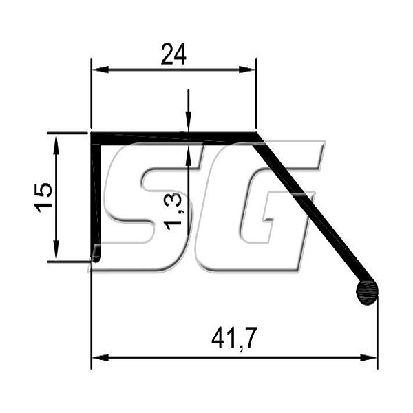 SG4010 PUXADOR FOSCO 3,00MTS