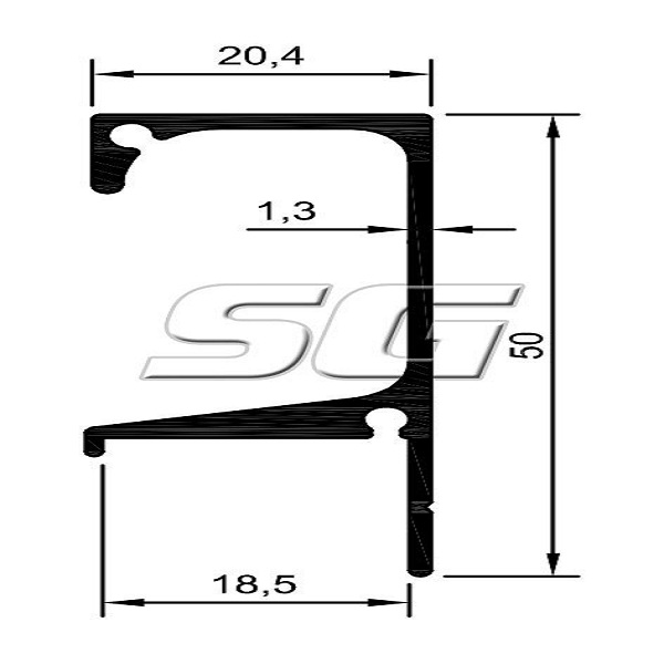 SG4047 PUXADOR PONTEIRAS 18MM X 3,00MTS