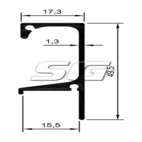 SG4048 PUXADOR PONTEIRAS 15MM X 3,00MTS