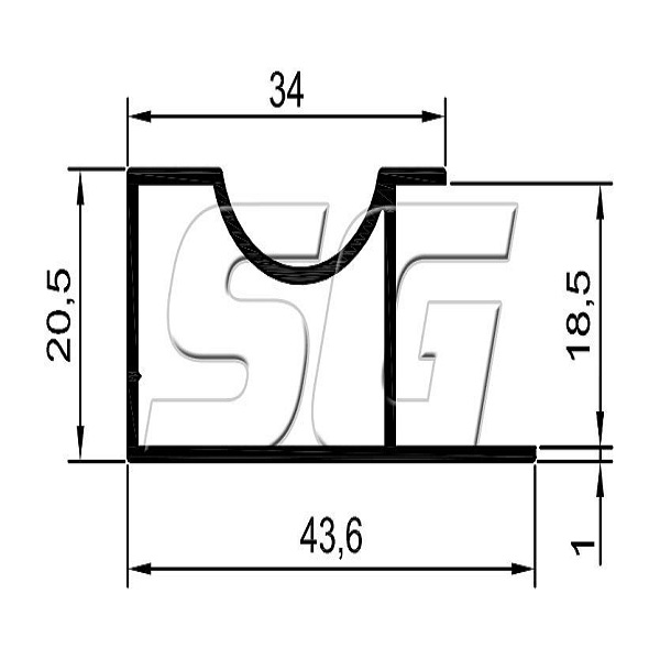 SG7011 PORTA DESLIZANTE COM PUXADOR 18MM 3,00MTS