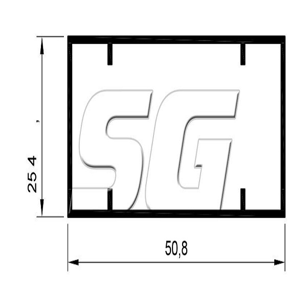 SG8015B RÉGUA ALUMINIO  2.5 X 5 X 3.00MTS