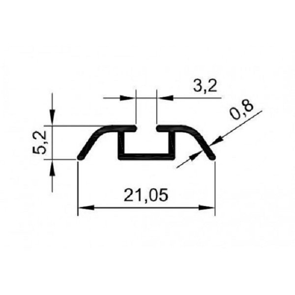 SG3025 TRILHO INF SIMPLES FOSCO