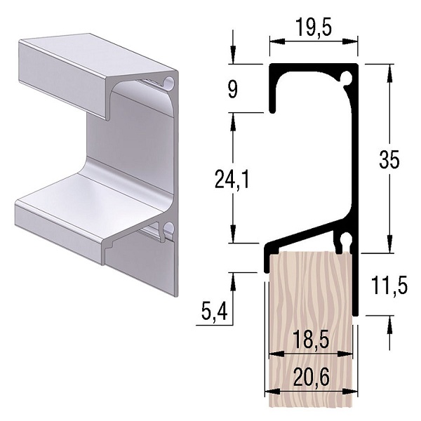 Perfil Puxador 5047T