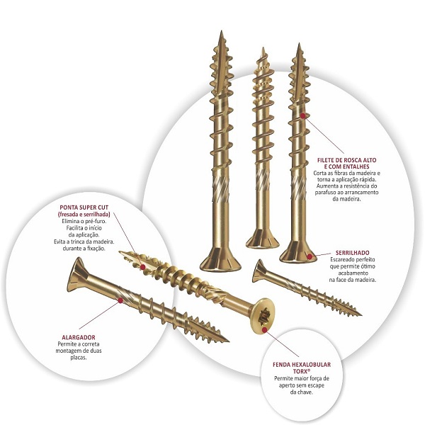 Parafuso SuperFixer HXL Bicromatizado 4.0 x 50